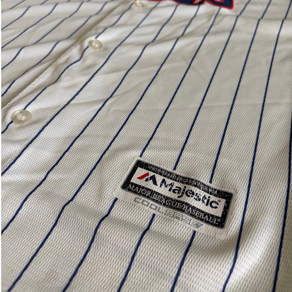 Classic NY Mets Boys Pinstripe BLANK Youth Jersey Size Medium 10-12 - Picture 4 of 5